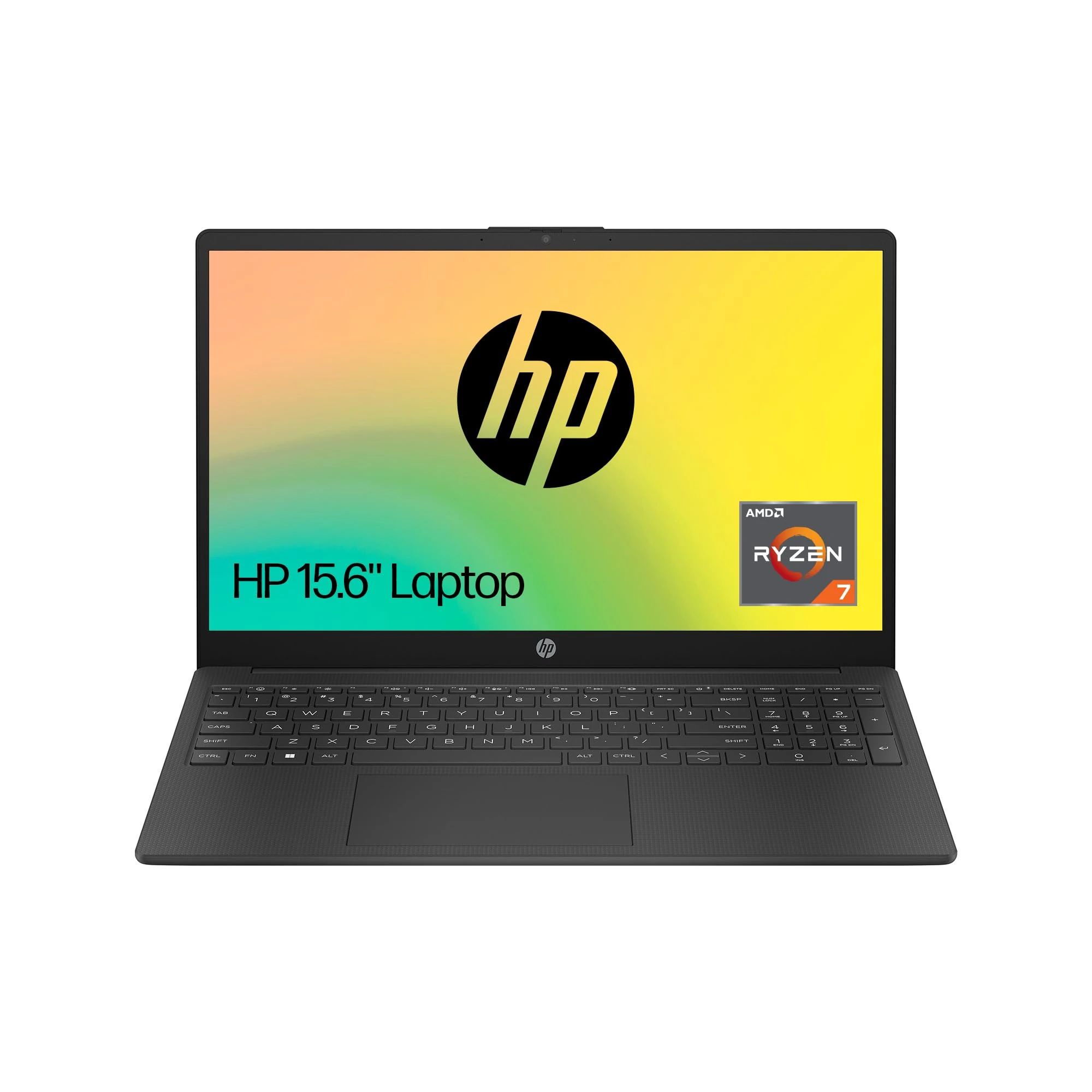 HP 15.6" Laptop , AMD Ryzen 7-7730U Processor, 8 GB RAM , 512 GB SSD , AMD Radeon Graphics , FHD Display , Up to 10hrs battery , Win 11 , Dual Speakers , Jet Black , 15s-fq5021sa