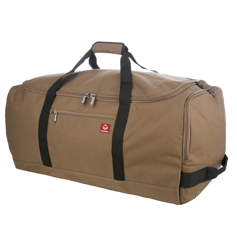 WOLVERINE 30" Duffel with Boot Made from High-Density Canvas, 112l Capacity Main Compartment, Chestnut, One Size, 30" Duffel with Boot Compartment Made from High-Density Canvas, 112l Capacity Main