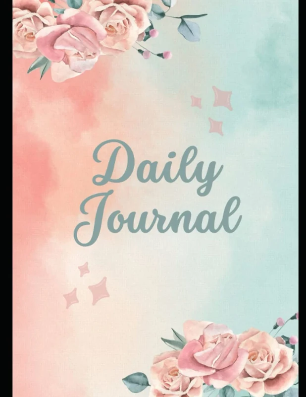 Colorful Watercolor Aesthetic Flowers Daily Journal Cover A4