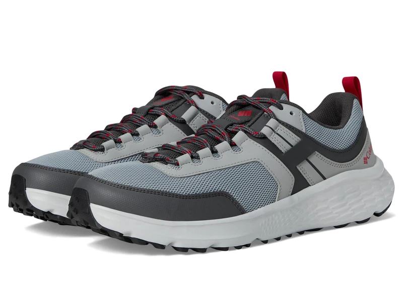 Columbia Men's Konos Low Hiking Shoe, Steam/Mountain Red, 9.5 Wide