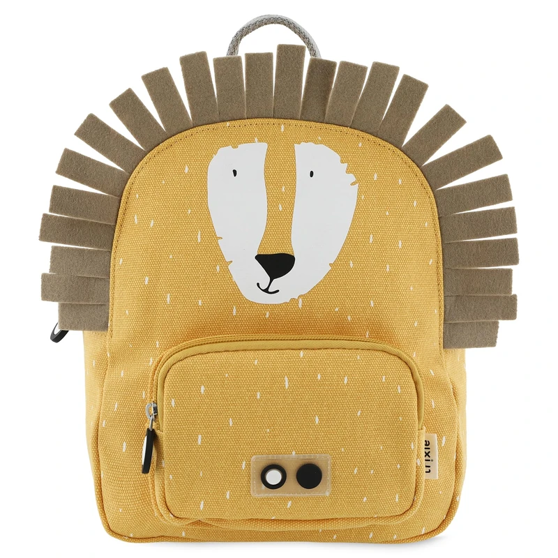 Trixie Small Backpack - Mr Lion - School Bag Water Repellent - Small Backpack for Child - Small Bag - Yellow