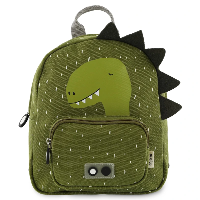 Trixie Small Backpack - Mr Dino- School Bag Water Repellent - Small Backpack for Child - Small Bag - Green