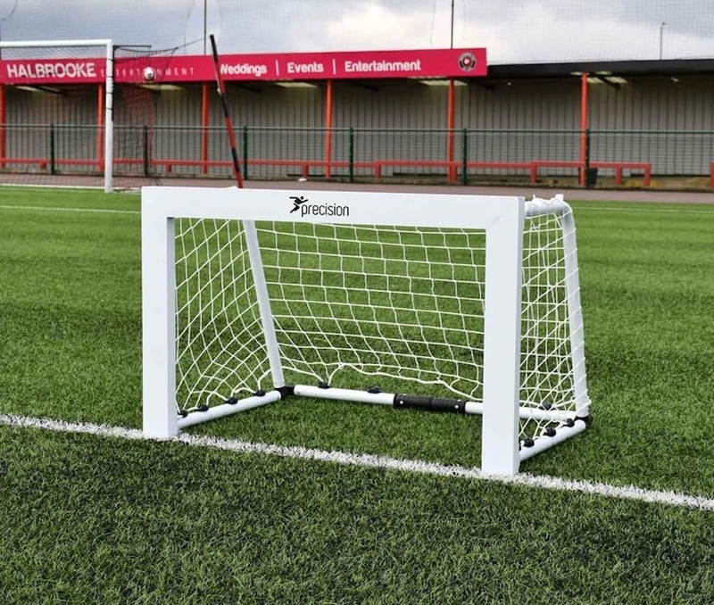 Precision Training Pro Mini Aluminium Folding Football Hockey Target Goal, White