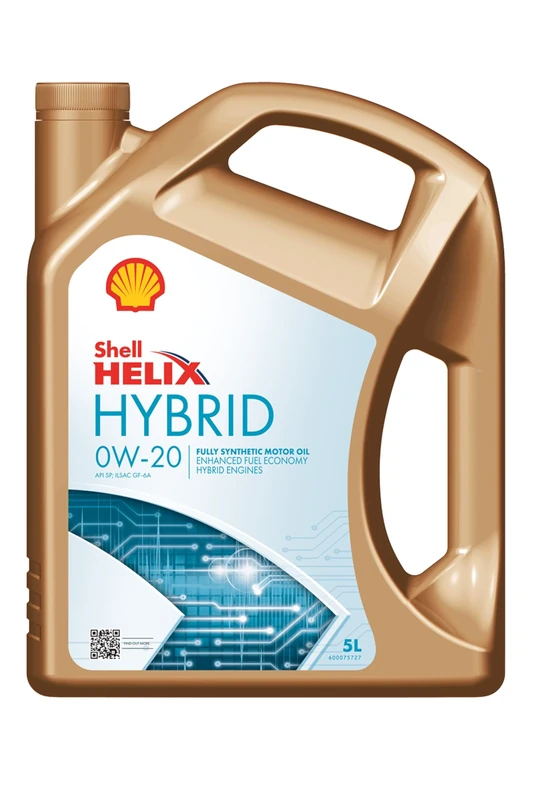 Shell Helix Hybrid, 0W-20 Fully Synthetic Motor Oil, For Hybrid Engines, 5 L