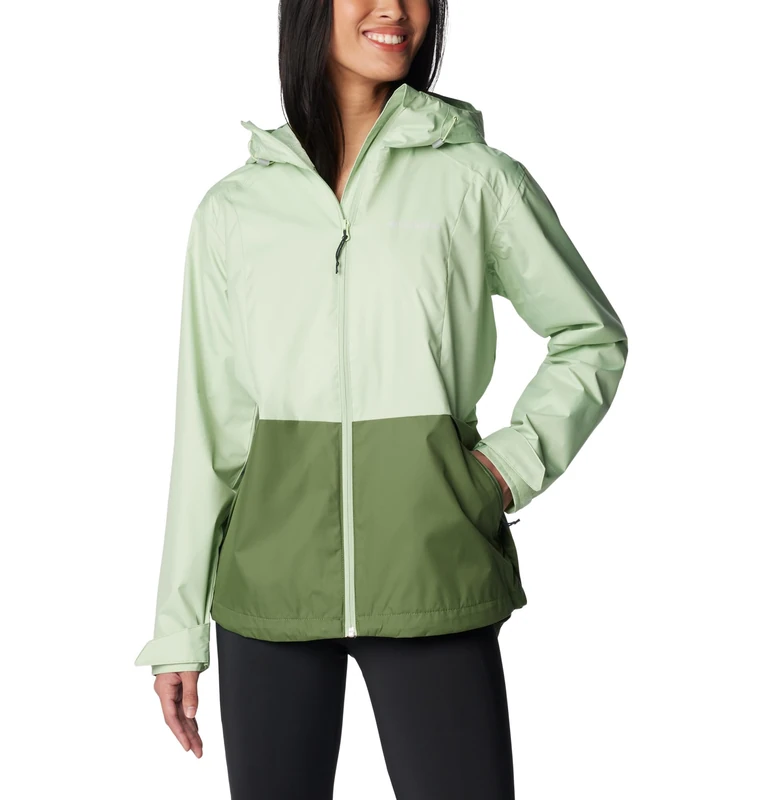 Columbia Women's Inner Limits Jacket, Waterproof Rain Jacket, Sage Leaf/Canteen, Size S