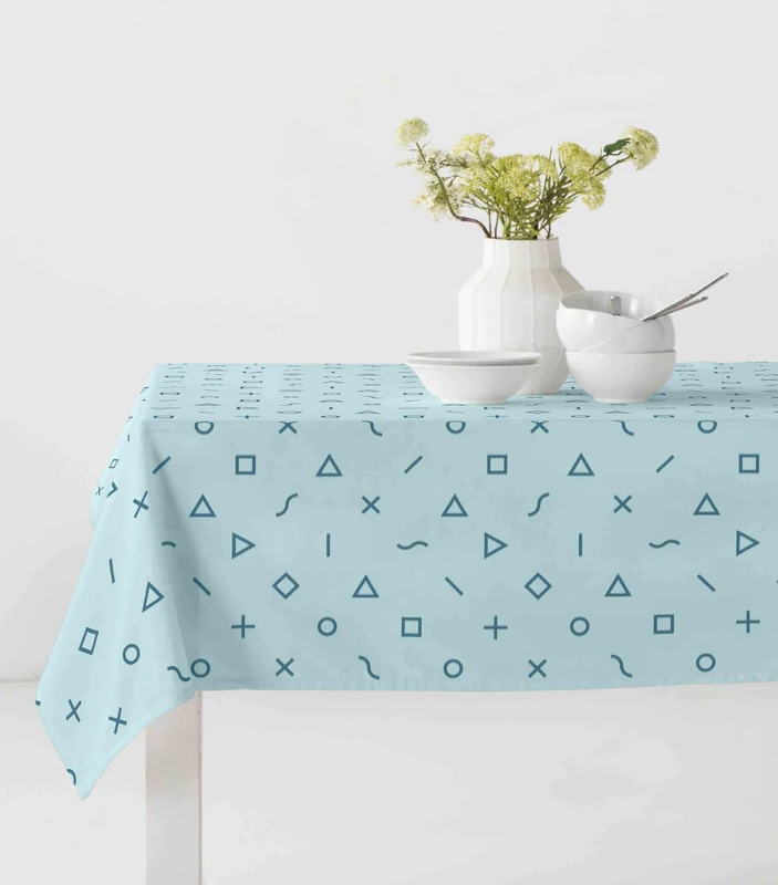Mantel ANTIMANCHAS Play Blue 140 * 300 CM