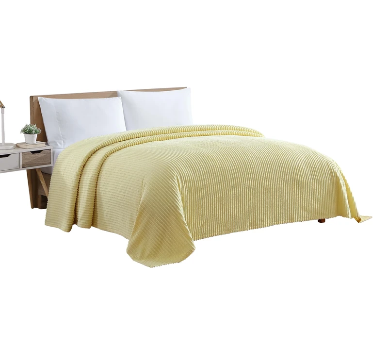 Beatrice Home Fashions Chenille Bedspread, Yellow, King