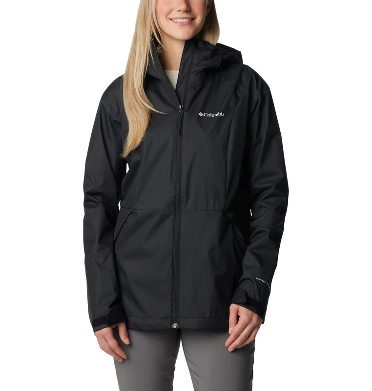 Columbia Women's Inner Limits Jacket, Waterproof Rain Jacket, Black, Size S