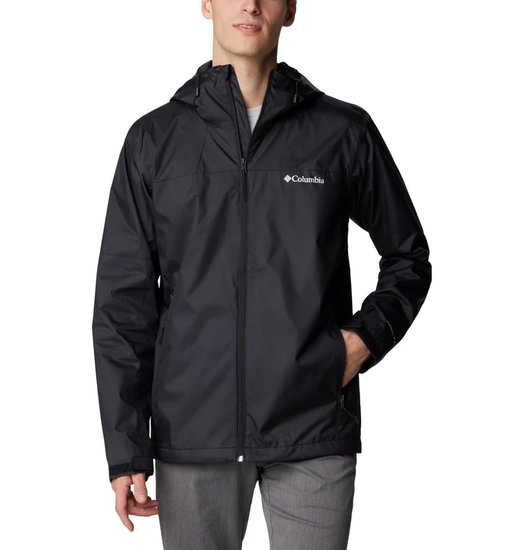 Columbia Men's Inner Limits Jacket, Waterproof Rain Jacket, Black, Size S