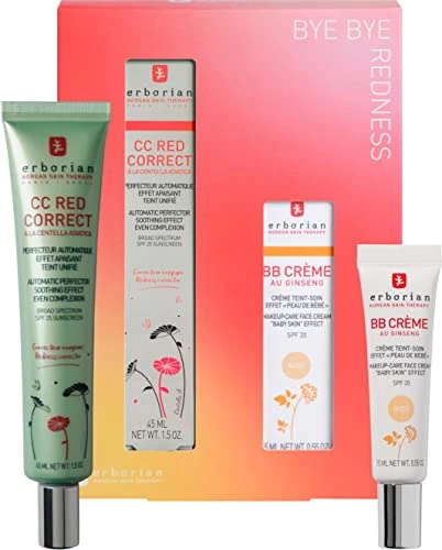 Erborian - Bye Bye Redness - BB CC Red Correct 23 Kit - CC Red Correct 45 ml + BB Cream Nude 15 ml - Nude