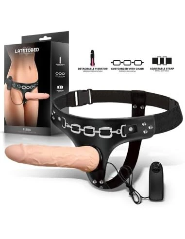 Ribbo Arnés con Dildo Realista con Vibración y Control Remoto