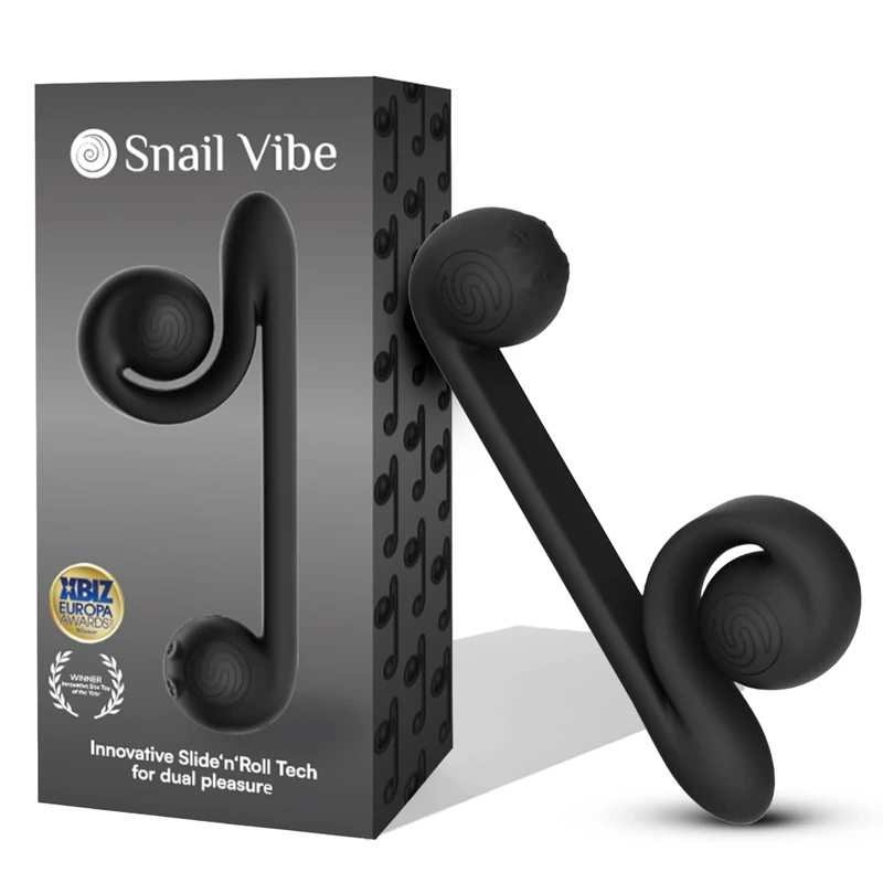 Snail Vibe Vibrator Black 14 cm