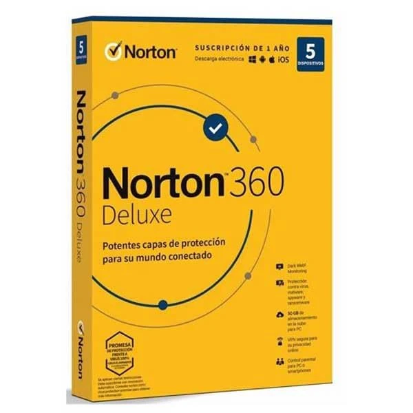 NORTON 360 Deluxe 50GB Portugues 1 User 5 Device 12MO Box