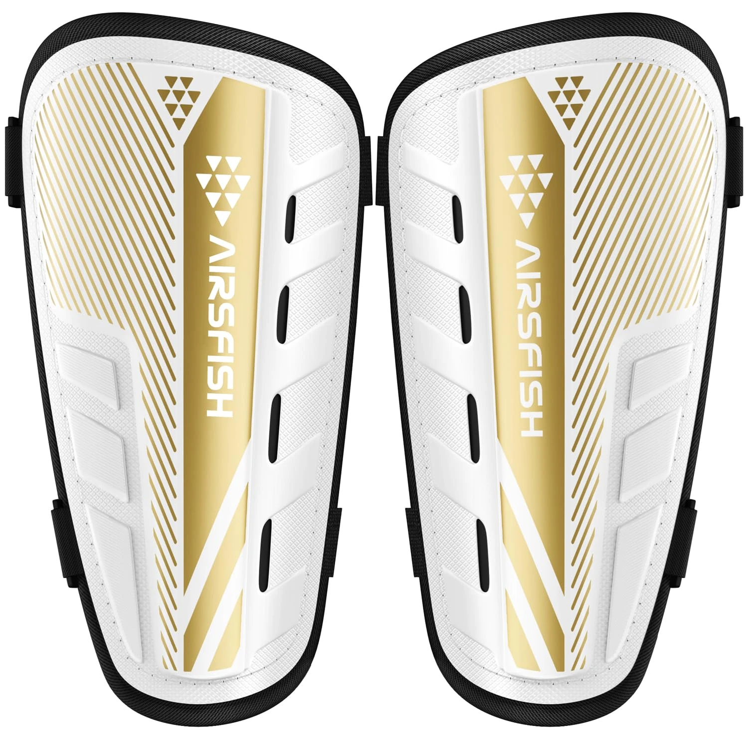 AirsFish Shin Pads Boys Certified Kids with Ankle Protection,High Strength Shin Pads,Breathable Non Slip Extended Adjustable Straps,Protective Football Equipment for Boys and Girls