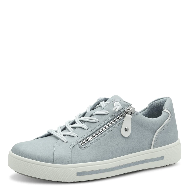 Jana Women’s Flat Sneakers with Zip Vegan, Sky, 6 UK