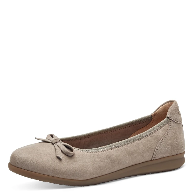 Tamaris Women's Ballet Flat, 4 UK, Light Grey - Image 1