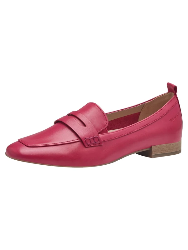 Tamaris Comfort Women’s Leather Slippers with Block Heel, Fuxia, 6 UK Fuchsia