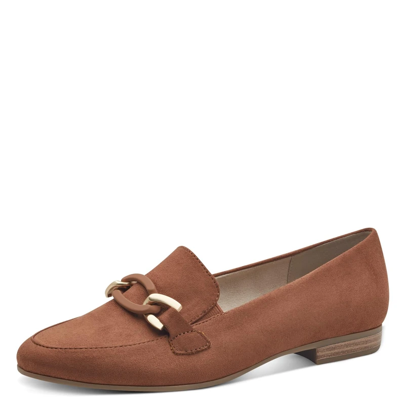 Jana Women’s Slip-Ons with Block Heel Vegan, Cognac, 4 UK