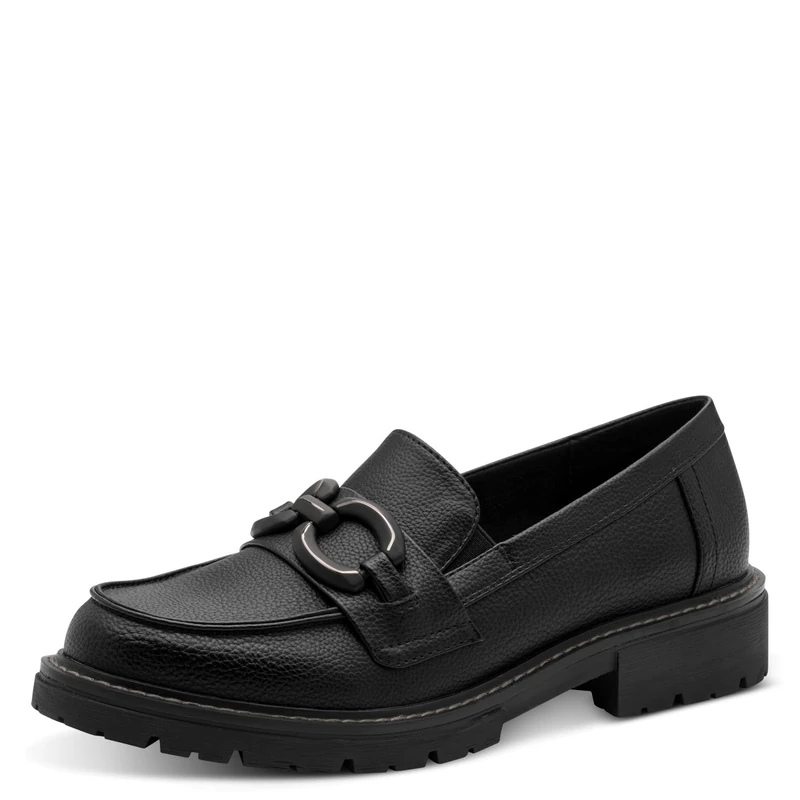 Jana Women’s Slip-Ons with Block Heel Vegan, Black, 8 UK