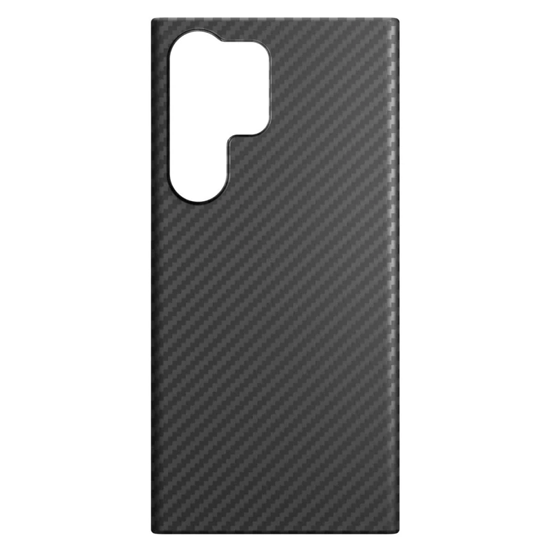 Black Rock - Carbon Case Ultra Thin Suitable for Samsung Galaxy S23 Ultra | Aramid Mobile Phone Case, Fibre Cover, Wireless Charging (Black)
