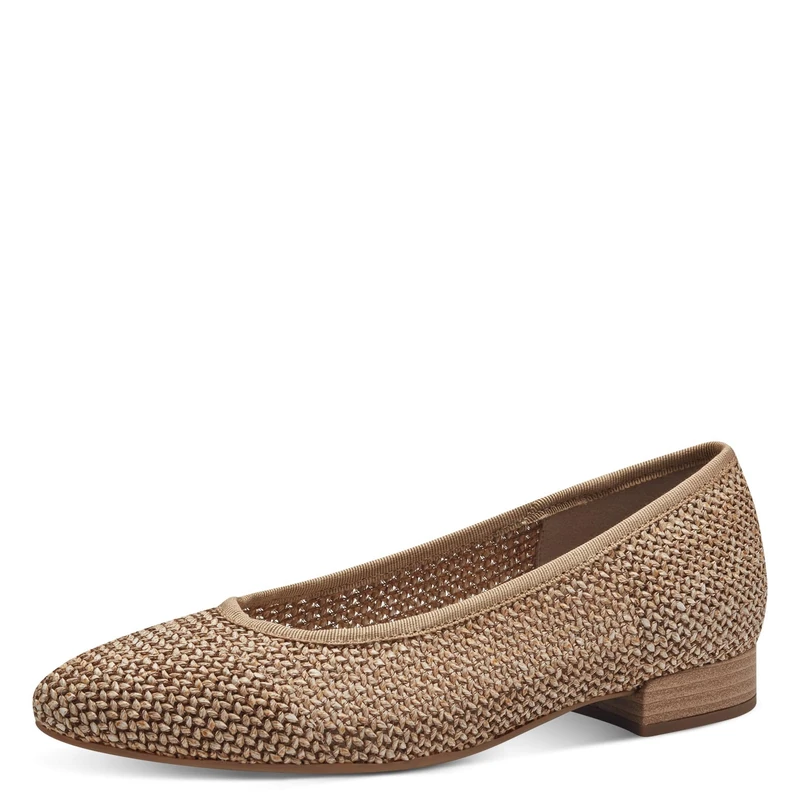 Jana Women’s Ballerinas with Block Heel Vegan, Natural, 6 UK