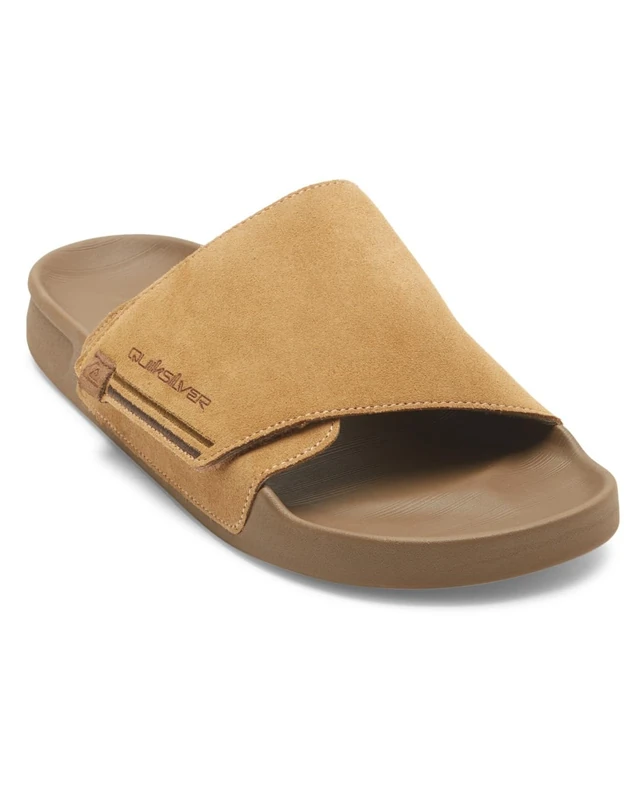 Quiksilver Men's Rivi Suede Sandal, Tan 1, 9 UK
