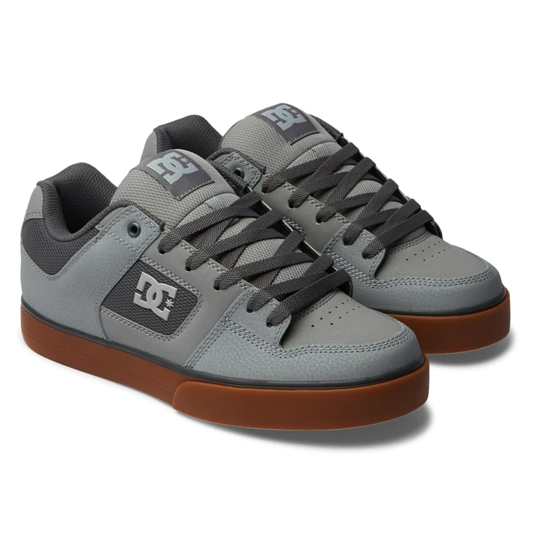 Dc Shoes Men's Pure Sneaker, Carbon Gum, 10 UK
