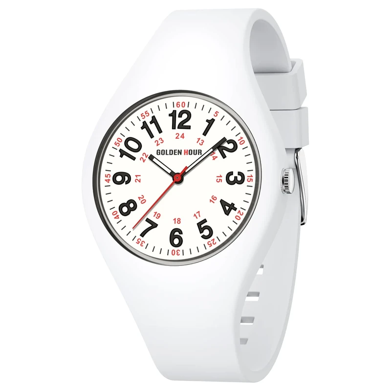 Golden Hour Watch - Luminous Dial, Silicone Strap, 30M Waterproof