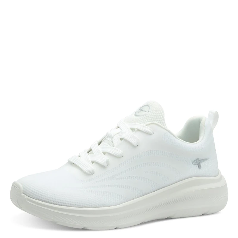 Tamaris Comfort Women’s Flat Sneakers Sporty Vegan, Offwhite, 8 UK