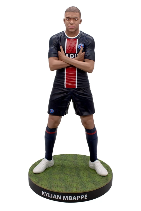 SoccerStarz Football's Finest – Officially Licensed Paris Saint-Germain Football Club Kylian Mbappe, 60cm Highly Detailed Resin, Luxurious Collectable Football Statue
