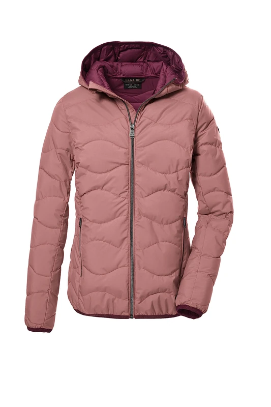 G.I.G.A. DX Women's Quilted Jacket with Hood/Functional Jacket is Water-Repellent GW 21 WMN QLTD JCKT, Red, 34, 39845-000