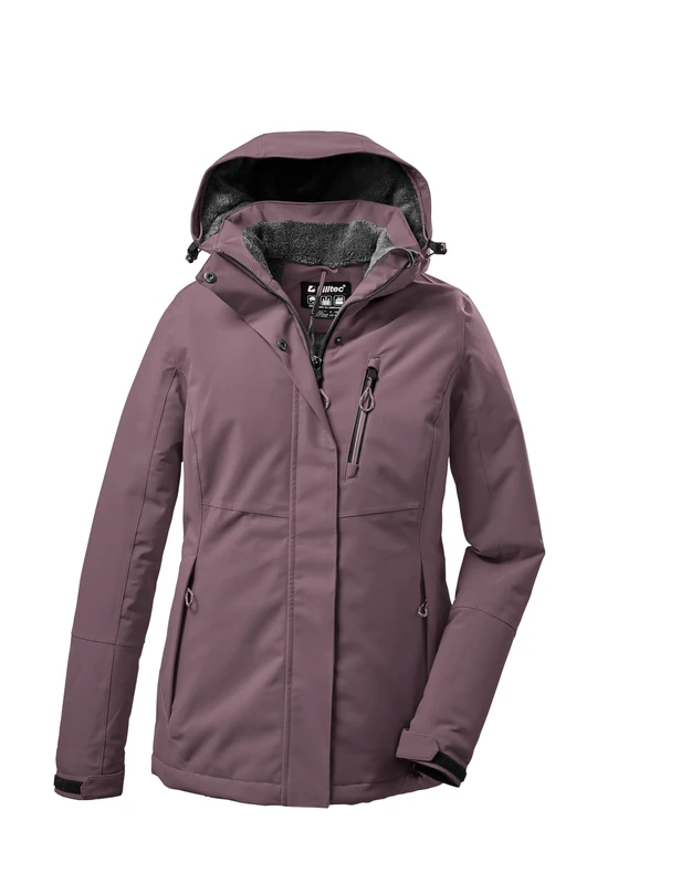 Killtec KOW 140 WMN JCKT 37411-000 Women's Functional Winter Jacket with Zip-Off Hood Mauve Size 10