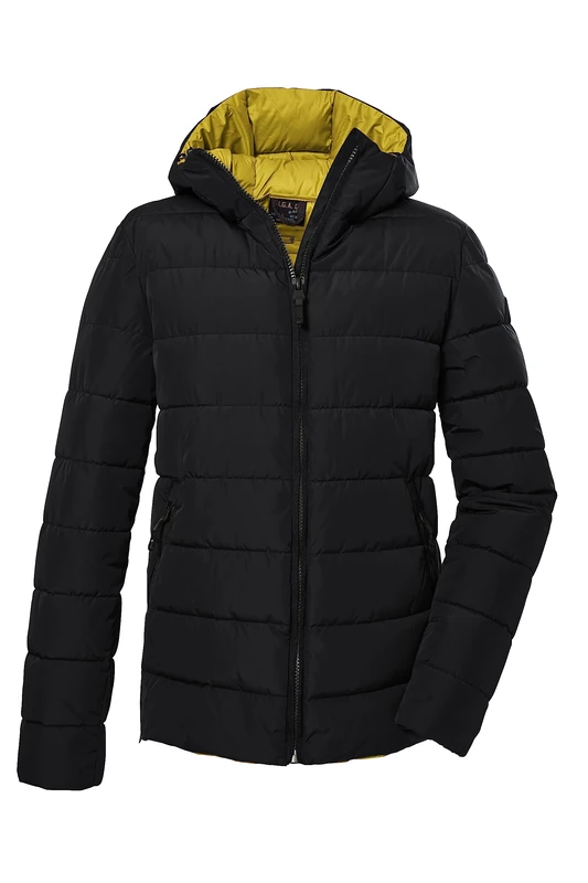 G.I.G.A. DX Men's Quilted Jacket with Hood/Functional Jacket is Water-Repellent GW 10 MN QLTD JCKT, Midnight, L, 39833-000