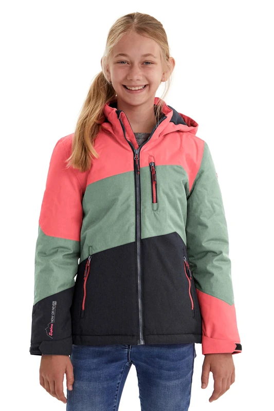 Killtec Lynge GRLS JCKT B 35490-000 Girls' Functional Jacket with Hood Coral Pink 176 - Image 1