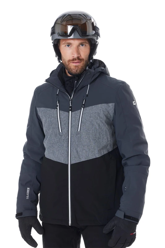 Killtec Men's Functional Ski Jacket with Zip-Off Hood and Snow Guard