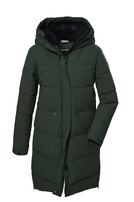 Killtec Women's Kow 16 Wmn Qltd Prk Quilted Parka Parka in Down Look with Hood
