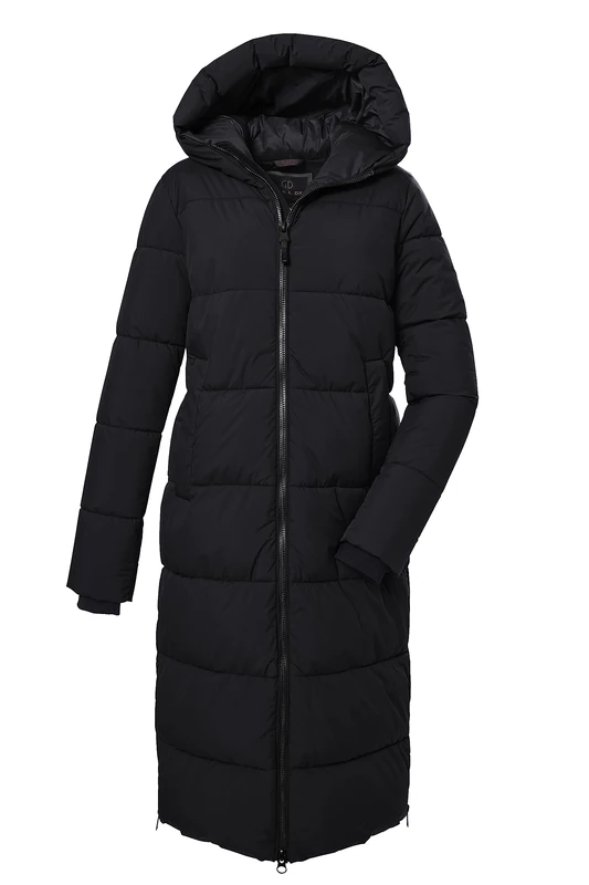 G.I.G.A. DX 39840-000 Women's Quilted Coat with Hood/Functional Coat is Water-Repellent GW 50 WMN QLTD CT, Black, 44