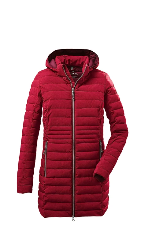 G.I.G.A. DX Women's bacarya Functional parka in down look with zip-off Hood, red, 46 (EU)