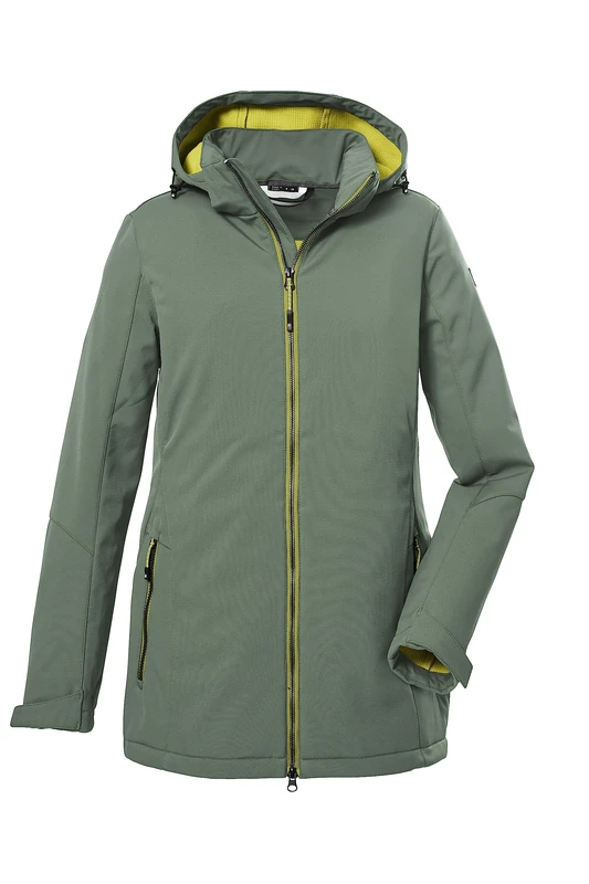 Killtec Women's Kow 8 Wmn Sftshll Jacket Softshell Jacket/Outdoor Jacket with Removable Hood