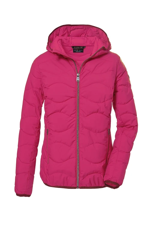 G.I.G.A. DX Women's Quilted Jacket with Hood/Functional Jacket is Water-Repellent GW 21 WMN QLTD JCKT, Raspberry, 42, 39845-000