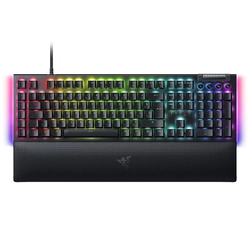 Razer BlackWidow V4 – Chroma RGB Mechanical Gaming Keyboard (Green Mechanical Switches, 6 Dedicated Macro Keys, Double Injection ABS Keys) FR-Layout | Black
