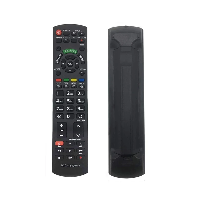 Replacement panasonic tv remote control n2qayb000487 compatible with panasonic remote control viera for tv