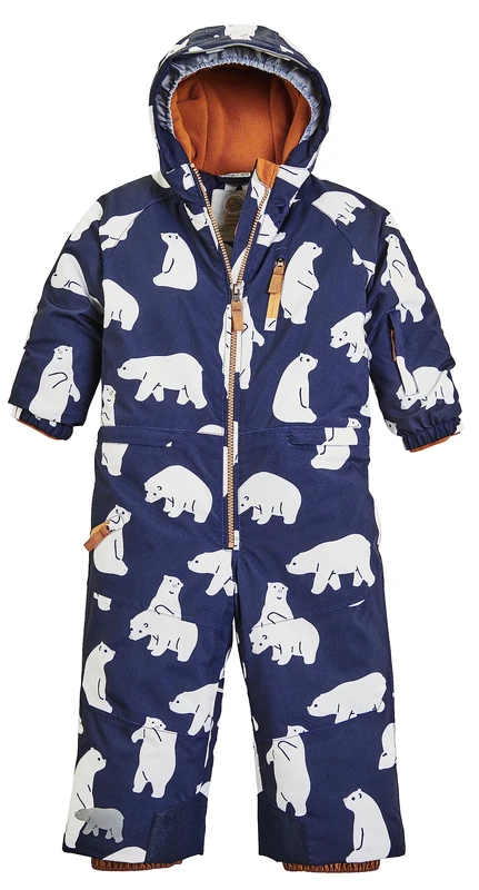 first instinct by killtec FISW 33 MNS ONPC 39910-000 Children's Ski Overalls with Hood Waterproof Dark Blue Size 98, darkblue, 98 cm-104 cm