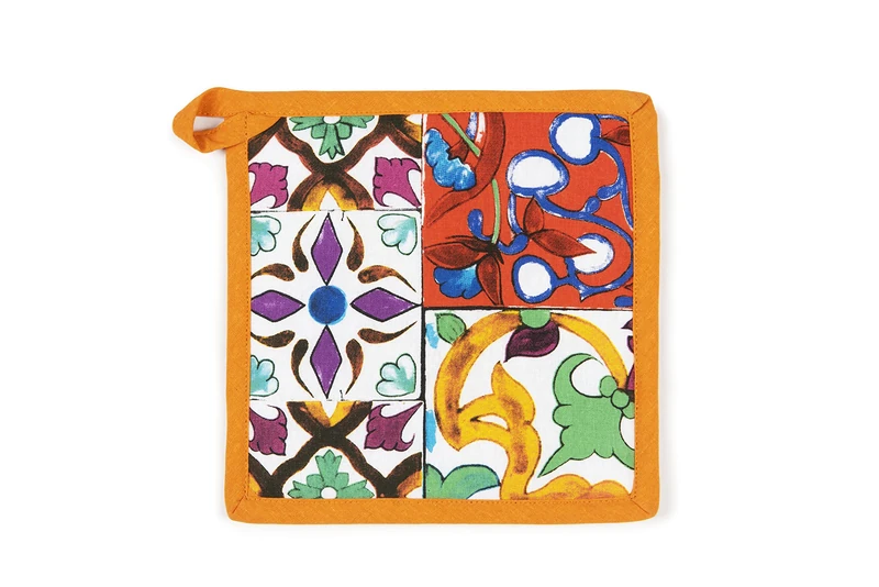 Excelsa Lisbona Kitchen Pot Holder, 20 x 20 cm, 100% Cotton Lining, Polyester Filling