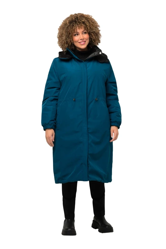 Ulla Popken Women's Hyprar Coats, Blue (Petrol Blue), 42-44 Große Größen