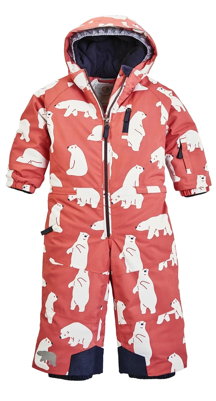 first instinct by killtec 39910-000 Children's Ski Overalls with Hood Waterproof FISW 33 MNS ONPC 122 Mineral Red, Mineral red, 122 cm-128 cm