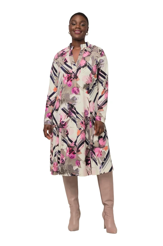 Ulla Popken Women's Punto Di Roma Dresses, Bordeaux Purple, 24/26