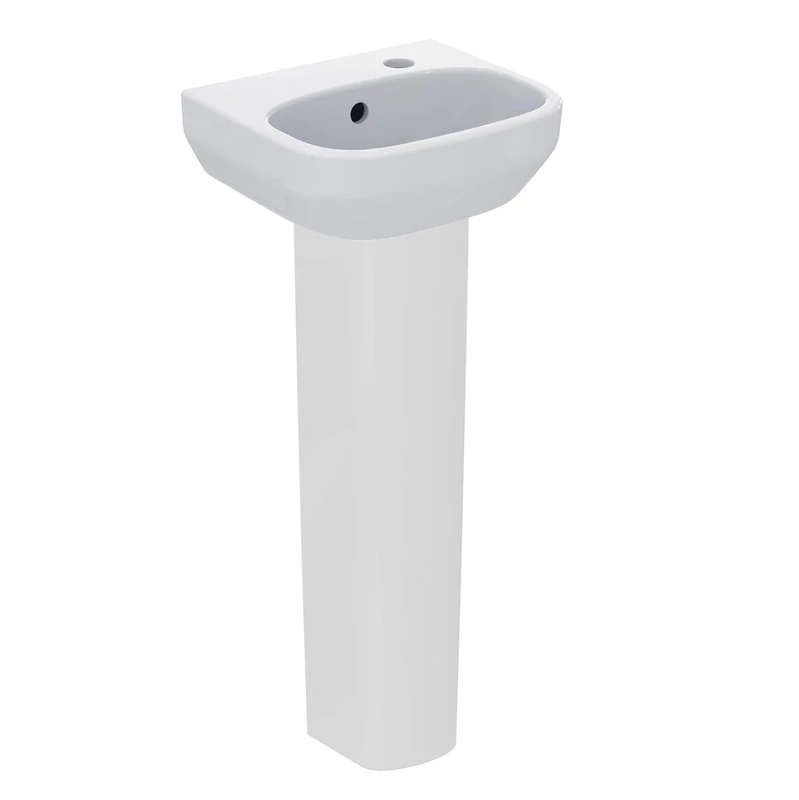 Ideal Standard i.Life A 35cm Full Pedestal Cloakroom Sink/Basin, 1 Tap Hole, Right Hand T471001, White