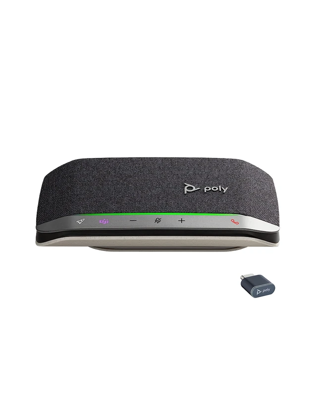 Poly Sync 20+ Personal Portable Bluetooth Speakerphone (Plantronics) – Noise/Echo Reduction – USB-C Bluetooth Adapter - Works w/Teams (Certified), Zoom, PC, Mac, Mobile