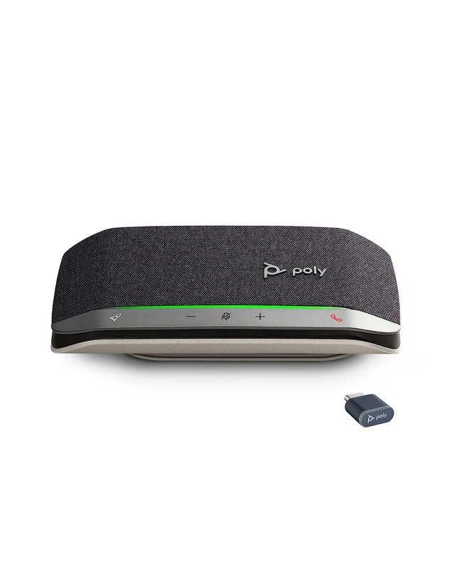 Poly Sync 20+ Personal Portable Bluetooth Speakerphone (Plantronics) - Noise/Echo Reduction - USB-C Bluetooth Adapter - Works w/Teams (Certified), Zoom, PC, Mac, Mobile